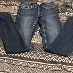 Tight form fitting jeans